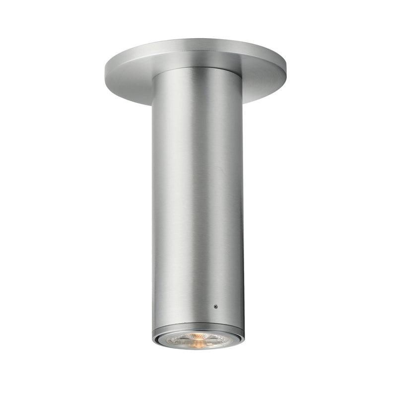 Fulcrum 7.5" LED Cylinder Semi-Flush Mount in Brushed Aluminum