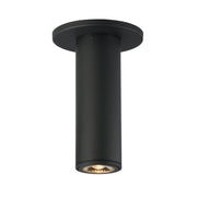 Fulcrum 7.5" LED Cylinder Semi-Flush Mount in Black