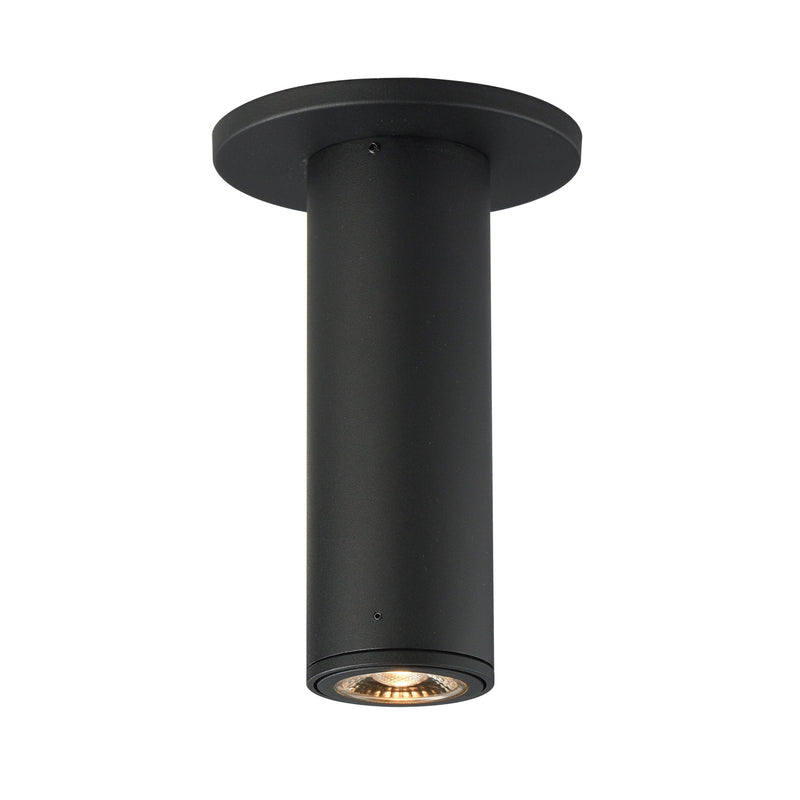 Fulcrum 7.5" LED Cylinder Semi-Flush Mount in Black