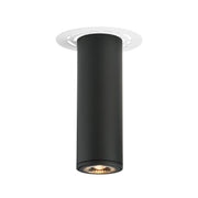 Fulcrum 7.5" LED Cylinder Semi-Flush Mount in Black