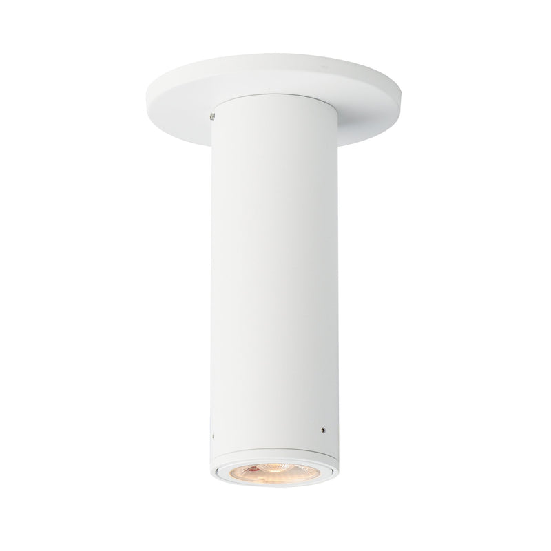 Fulcrum 7.5" LED Cylinder Semi-Flush Mount in White