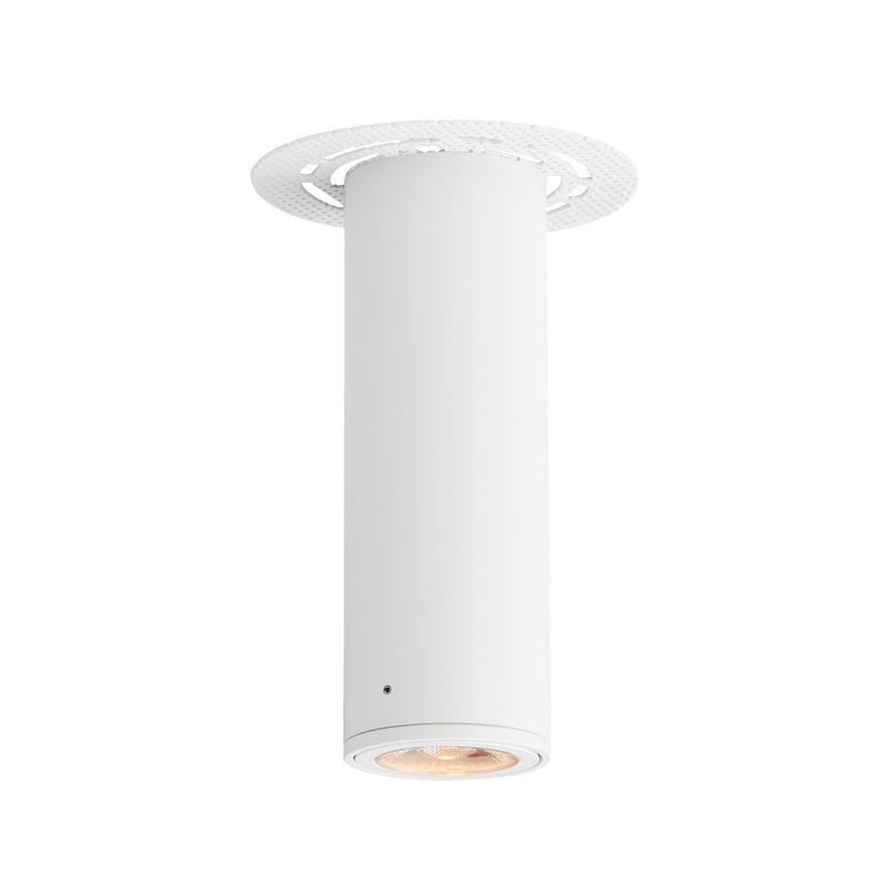 Fulcrum 7.5" LED Cylinder Semi-Flush Mount in White