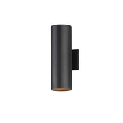 Outpost 2 Light 15" LED Outdoor Wall Sconce in Black