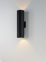 Outpost 2 Light 15" LED Outdoor Wall Sconce in Black