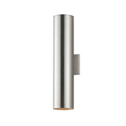 Outpost 2 Light 22" LED Outdoor Wall Sconce in Brushed Aluminum