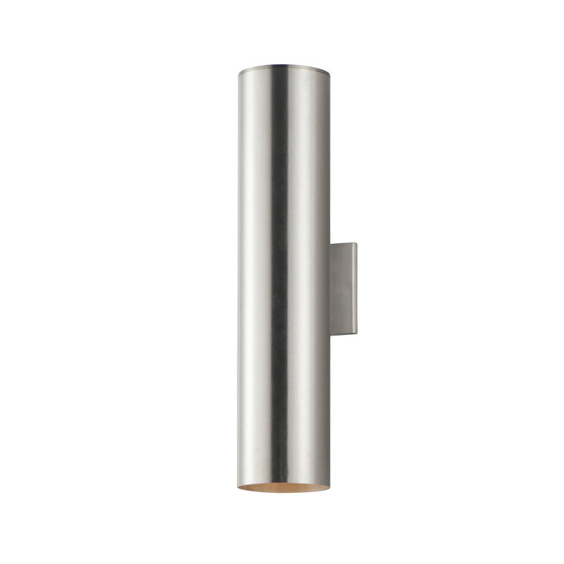 Outpost 2 Light 22" LED Outdoor Wall Sconce in Brushed Aluminum