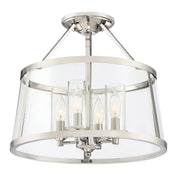 Barlow 4-Light Semi-Flush Mount in Polished Nickel