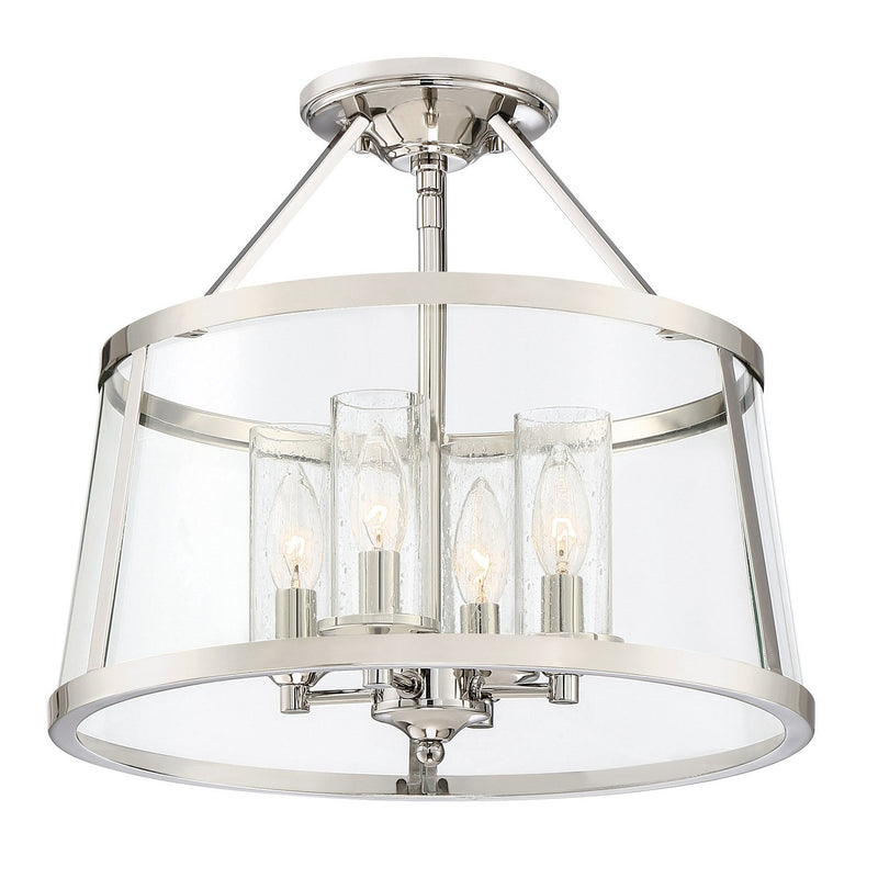 Barlow 4-Light Semi-Flush Mount in Polished Nickel