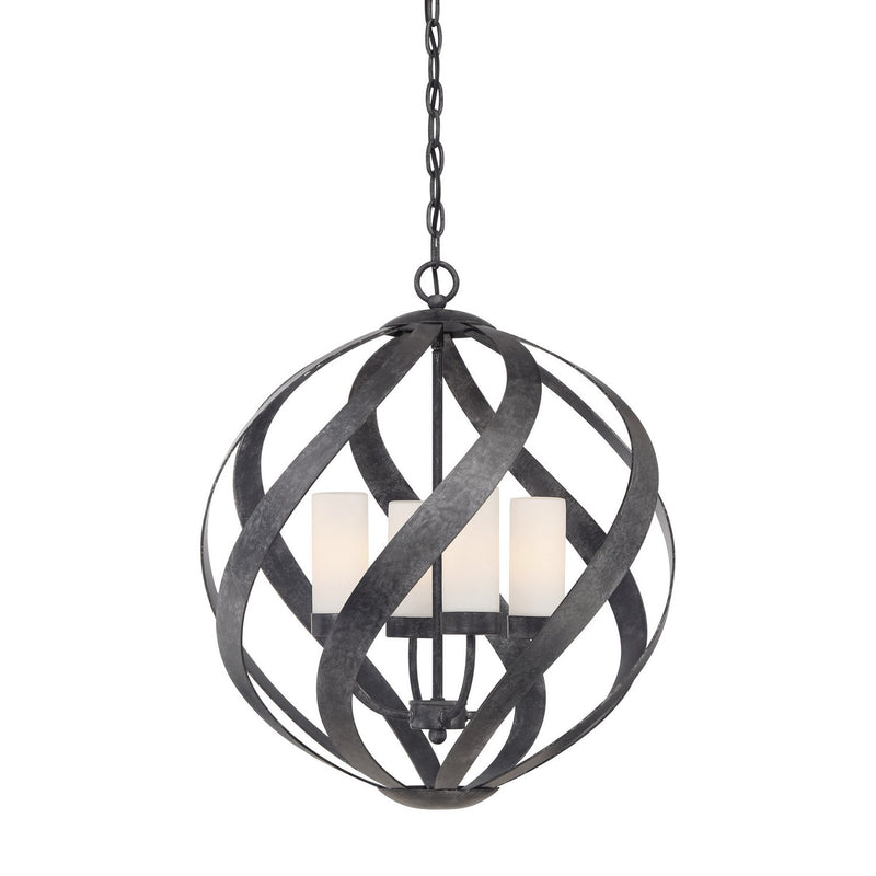 Blacksmith 4-Light Chandelier in Old Black Finish