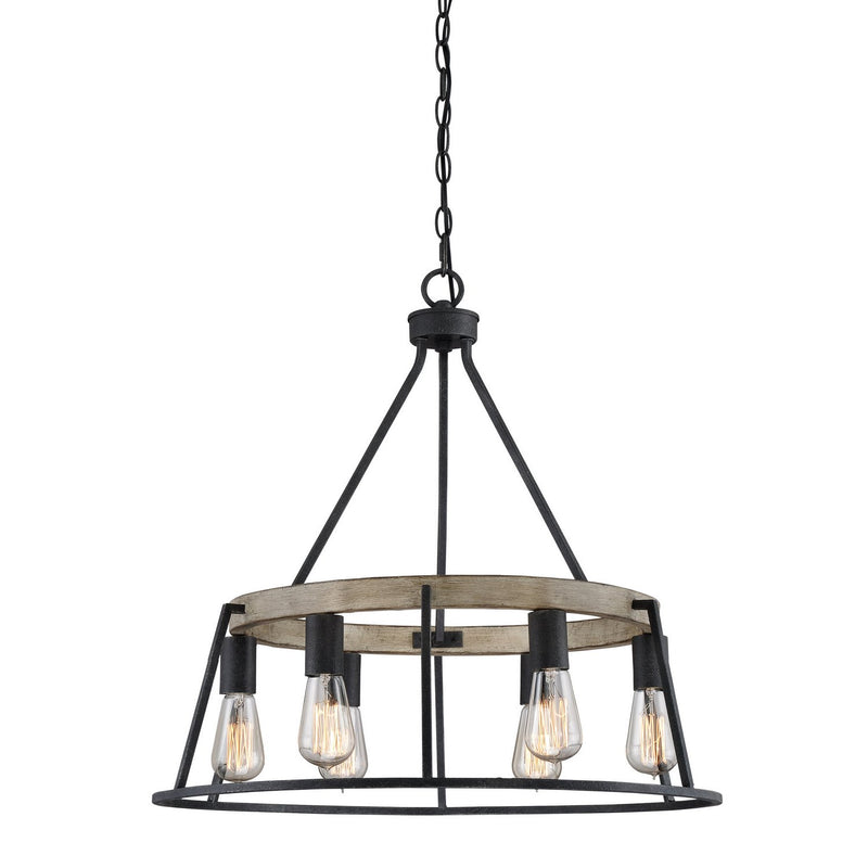 Brockton 6-Light Chandelier in Grey Ash