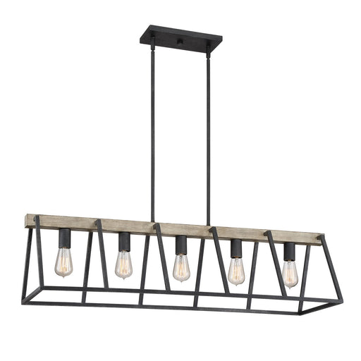 Brockton 5-Light Island Chandelier in Grey Ash