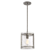 Fortress Mini Pendant in Mottled Silver