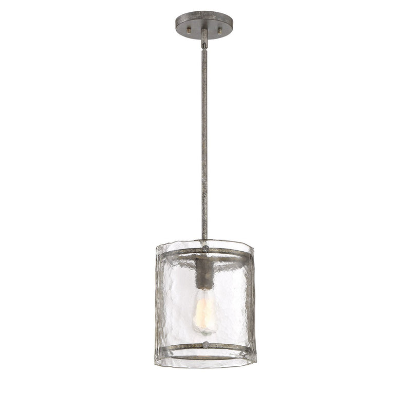 Fortress Mini Pendant in Mottled Silver