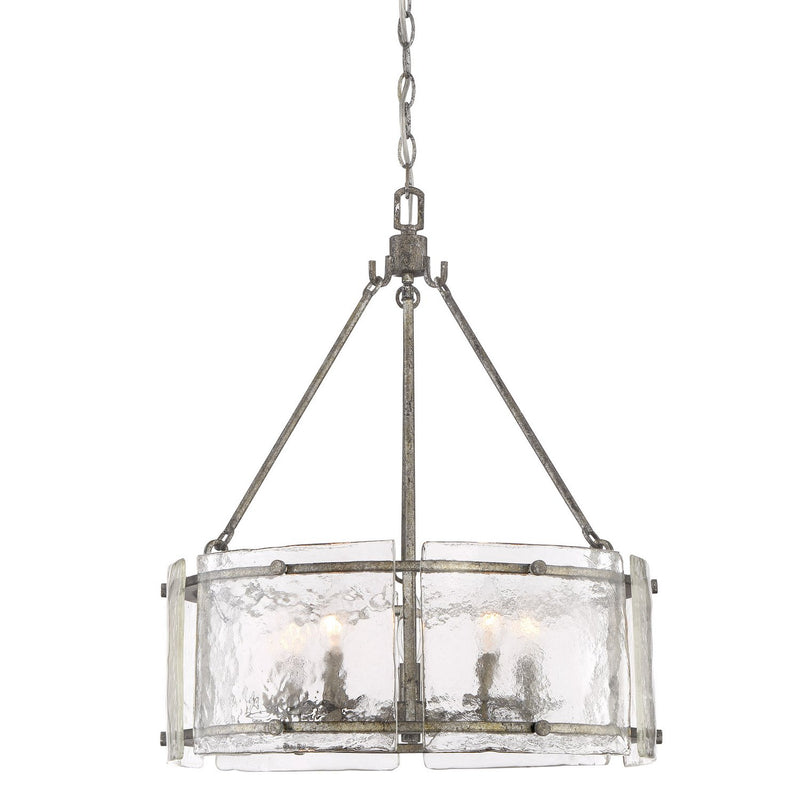 Fortress 5-Light Chandelier in Mottled Silver