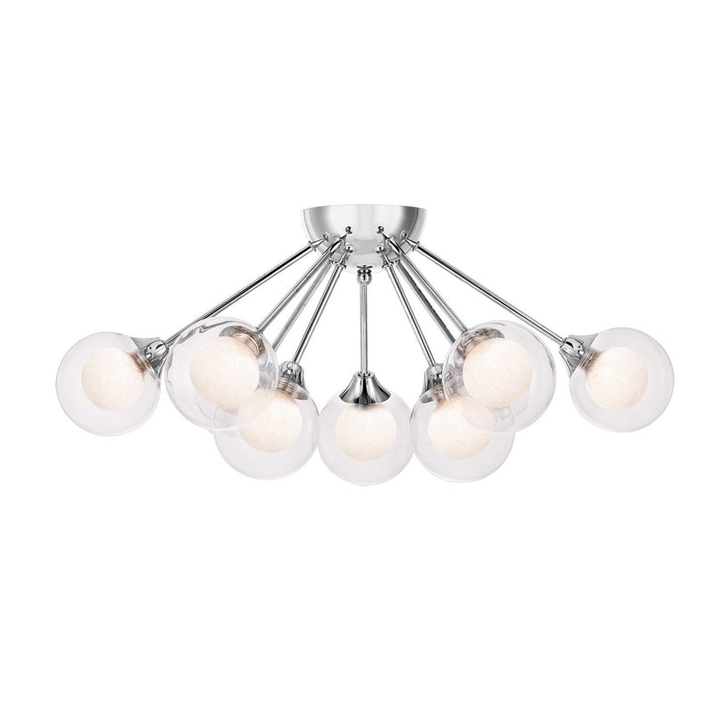 Spellbound 9-Light Semi-Flush Mount in Polished Chrome
