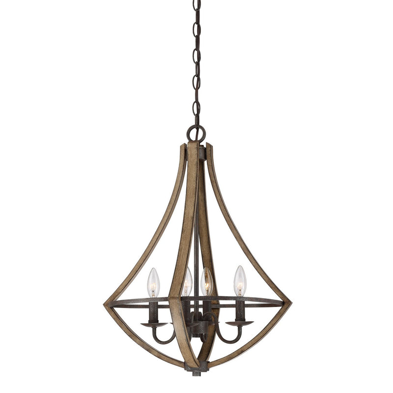 Shire 4-Light Chandelier in Rustic Black