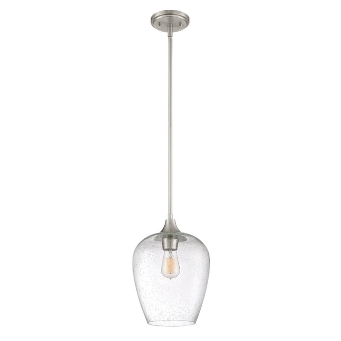 Towne 1-Light Mini Pendant in Brushed Nickel - Lamps Expo