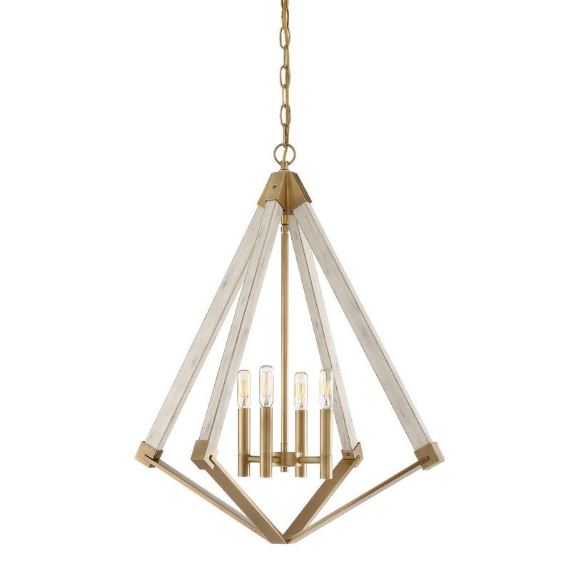 Viewpoint 4-Light Chandelier in Weathered Brass