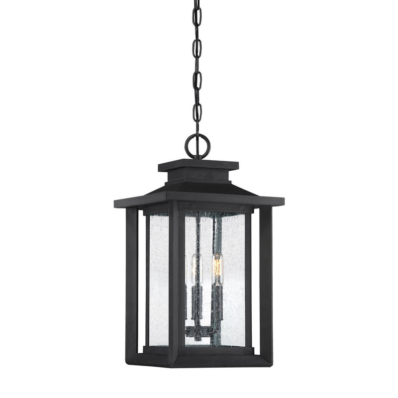 Wakefield 3-Light Outdoor Hanging Lantern in Earth Black