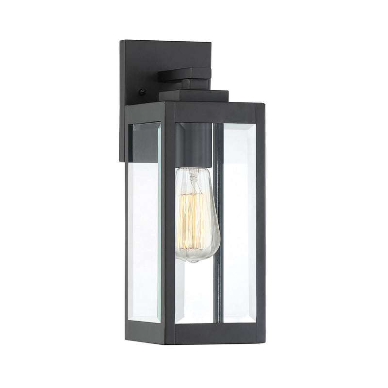 Westover Small Outdoor Wall Lantern in Earth Black