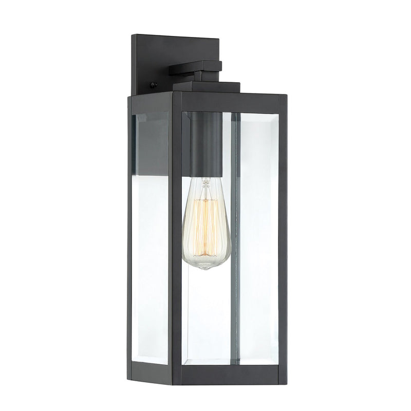 Westover Medium Outdoor Wall Lantern in Earth Black