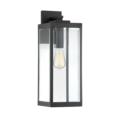 Westover Large Outdoor Wall Lantern in Earth Black