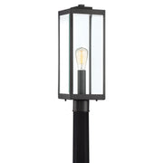 Westover 7" Outdoor Post Lantern in Earth Black