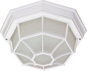 11.38" Outdoor Flush Mount in White