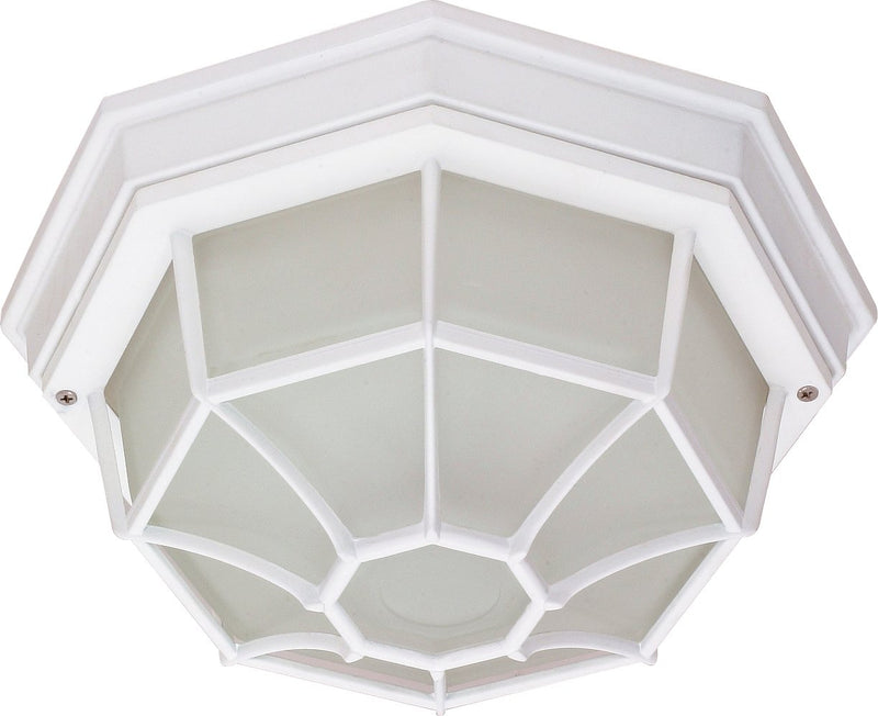 11.38" Outdoor Flush Mount in White
