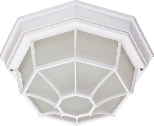 11.38" Outdoor Flush Mount in White