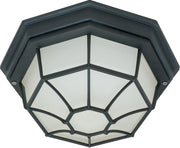 11.38" Outdoor Flush Mount in Textured Black
