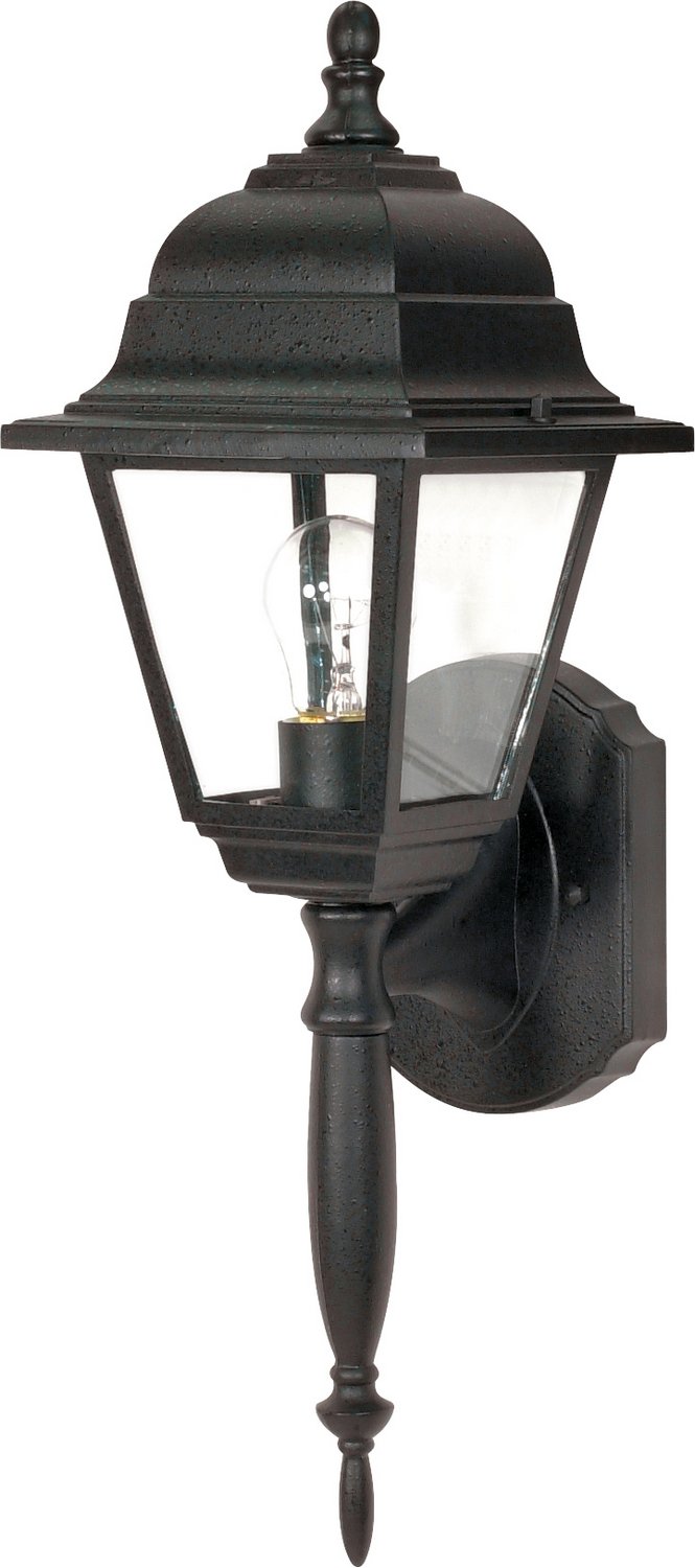 Briton Outdoor Wall Lantern in Textured Black