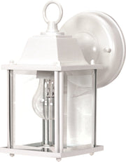 Small Colonial Outdoor Wall Lantern in White