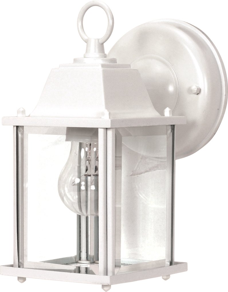 Small Colonial Outdoor Wall Lantern in White