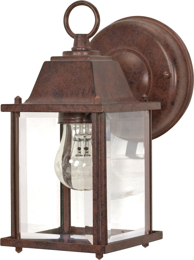Small Colonial Outdoor Wall Lantern in Old Bronze