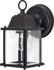 Small Colonial Outdoor Wall Lantern in Textured Black