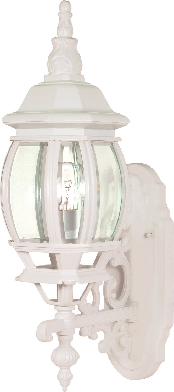Central Park 20" Beveled Glass Outdoor Wall Lantern in White