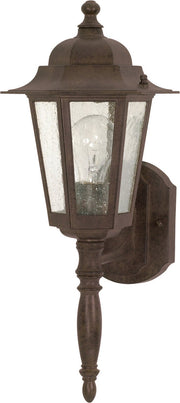 Central Park Seeded Glass Outdoor Wall Lantern in Old Bronze