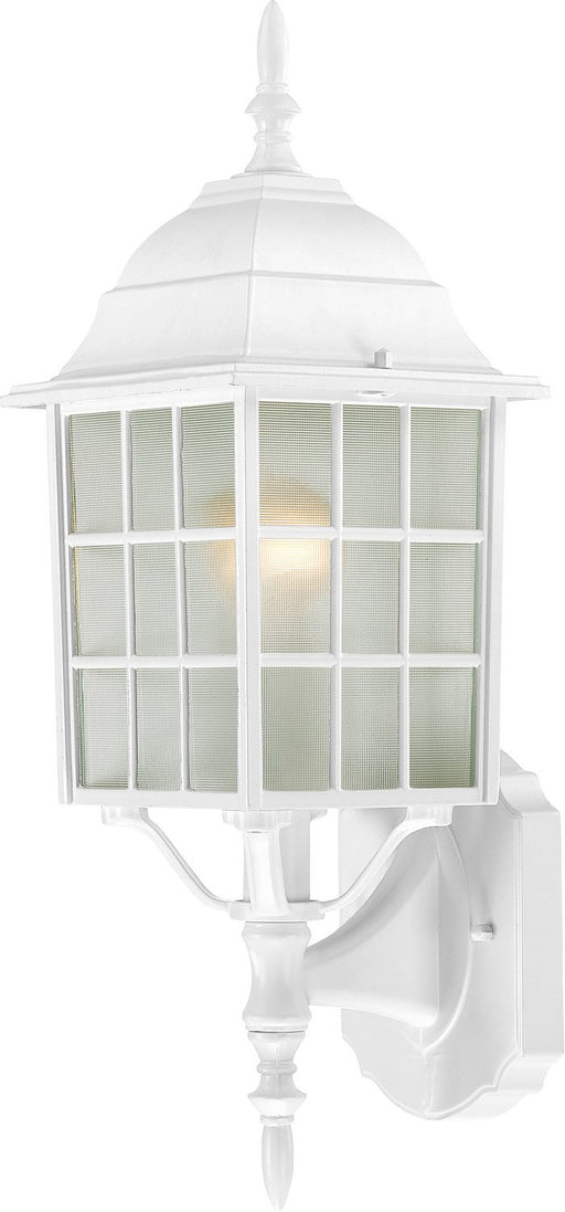 18" Frosted Glass Outdoor Wall Lantern in White