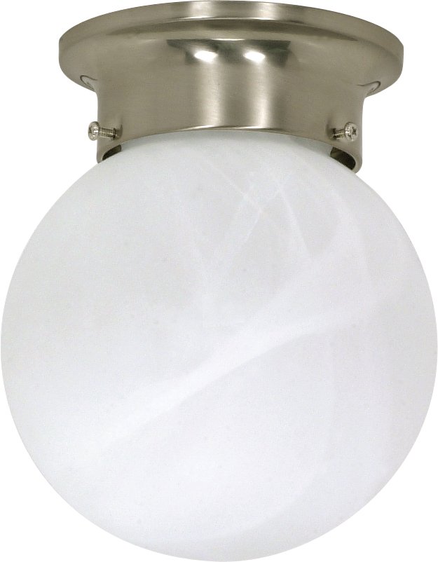 6" Globe Flush Mount in Brushed Nickel