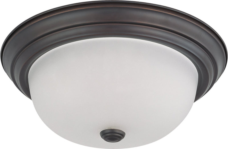 13.25" 2-Light Flush Mount in Mahogany Bronze