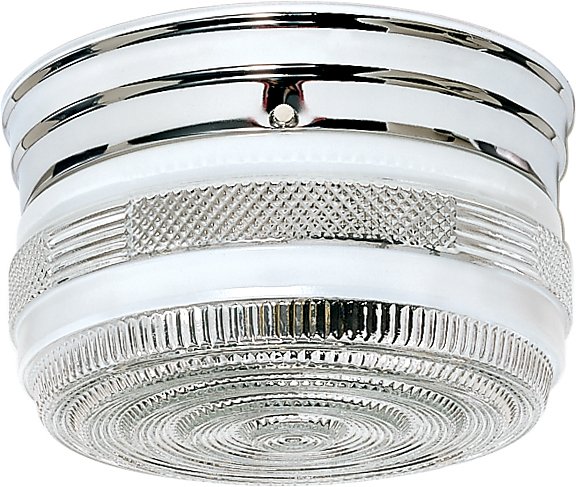 8" 2-Light Crystal Flush Mount in Polished Chrome