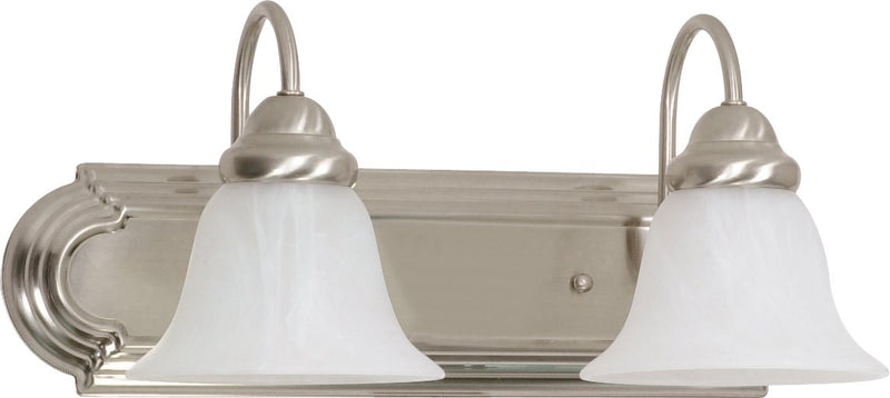 18" 2-Light Bath Vanity Light in Brushed Nickel