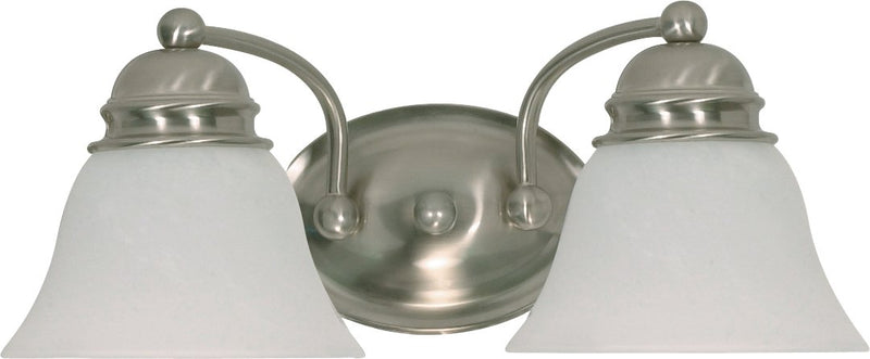 14.88" 2-Light Bath Vanity Light in Brushed Nickel