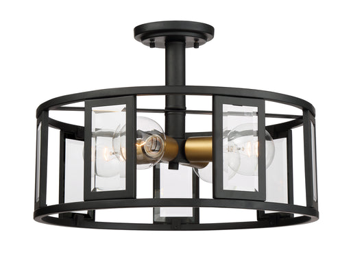 Payne 4 Light Semi-Flush in Black