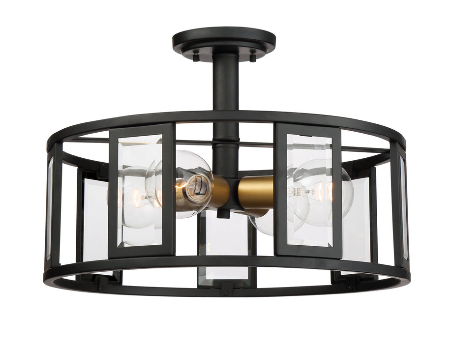 Payne 4 Light Semi-Flush in Black