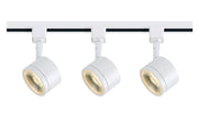 3-Light LED Track Light Kit, 3.25" Heads in White