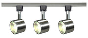 3-Light LED Track Light Kit, 3.25" Heads in Brushed Nickel