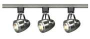 3-Light LED Track Light Kit, 2.88" Heads in Brushed Nickel