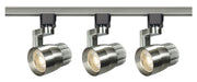 3-Light LED Track Light Kit, 2.75" Heads in Brushed Nickel